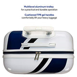 Santa Barbara Polo Racquet Club Ribbon Collection Expandable 3 Piece Luggage Set (Blue Ribbon)