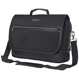 Kenneth Cole Reaction Tech-IT Flapover Pull-Thru Handle Anti-Theft RFID 15.6" Laptop & Tablet Business Portfolio With USB Charging Port, Black
