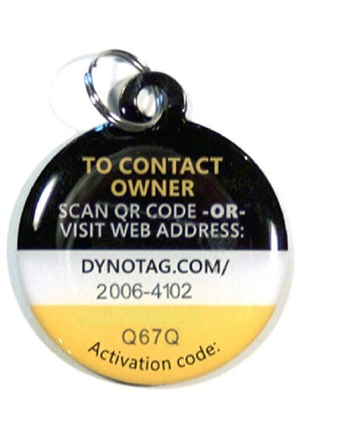 Dynotag Web/Gps Enabled Qr Smart Deluxe Steel Property Tag W. Steel Ring