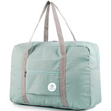 For Spirit Airlines Foldable Travel Duffel Bag Tote Carry on Luggage Sport Duffle Weekender Overnight for Women and Girls (1112 Mint Green)