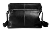 Saierlong New Mens Black Genuine Leather Briefcase Messenger Bags Business Handbags