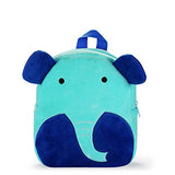 White Dolphin Cute Toddler Backpack,Cartoon Cute Animal Plush Backpack By-My-Side Safety HarnessToddler Mini School Bag for Kids Age 1-3 Years Old (anti-lost-desing,Elephant), Small