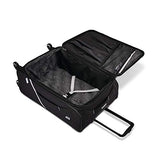 American Tourister Re-Flexx Expandable Softside Checked Luggage With Spinner Wheels, Black/White