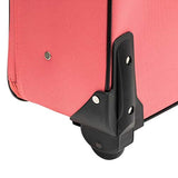 Millennium by Travelway Wheeled Suitcase - Rolling Carry-on (20 Inch, Coral)