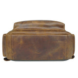 S-Zone Casual Crazy Horse Real Genuine Leather Backpack Fashion Bag Daypack