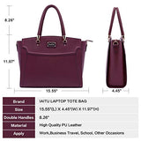Laptop Tote Bag for Women,13-15.6 Inches Spacious Tablet Handbag Shoulder Bag for Laptop Computer Tablet(Darkpurple-N)