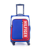 Tommy Hilfiger Winston Softside Expandable Spinner Luggage, Royal Blue, 20 Inch