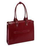 McKlein, W Series, Winnetka, Top Grain Cowhide Leather, 15" Leather Ladies' Laptop Briefcase, Red (94836)