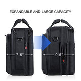 KROSER Laptop Bag Premium Laptop Briefcase Fits Up to 17.3 Inch Laptop Expandable Water-Repellent Shoulder Messenger Bag Computer Bag with RFID Pockets for Travel/Business/School/Men/Women-Black