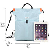 Drawstring Backpack String Bag Sackpack Cinch Water Resistant Nylon for Gym Shopping Sport Yoga by WANDF (Blue 6033)