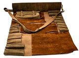 M'Cuero Leather Brown chefs roll bag knife roll leather bag shoulder Bags