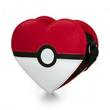 Loungefly Pokemon Pokeball Heart Faux Leather Cross Body Purse Standard, Black,red,white