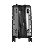 Olympia Nema 3-Piece Exp. Hardcase Spinner Luggage Set W/TSA Lock, Black