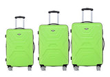 Rivolite New 3 Piece Lightweight Luggage Set:20", 26", 29" Abs Large Suitcase Sale(Green)