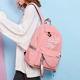 Hey Yoo HY670 Luminous Casual Laptop School Backpack School Bag Travel Backpack for Girls (Black with Yellow)