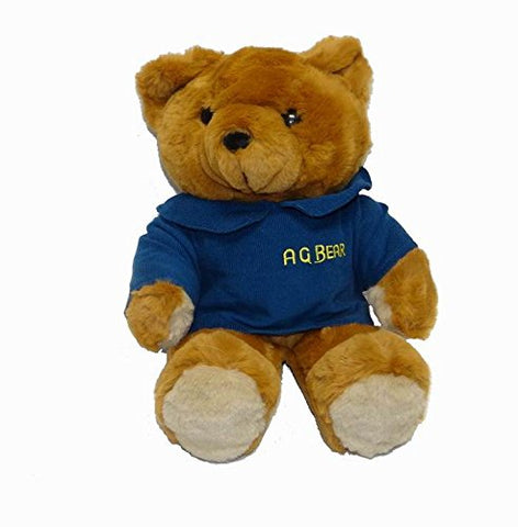 New 17" Vintage 1985 A.G. Brown Teddy Bear Stuffed Animal Plush Toy W/ Voice Box