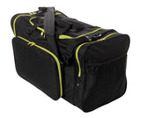Sassi Designs Team Black 24" Duffel Bag With Yellow Zipper Trim