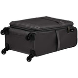 AmazonBasics Lightweight Softside Spinner - 3-Piece Set (22", 27", 32"), Black