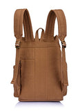 Vintage Canvas Backpack School Book Bag Casual Travel Rucksack - Coffee