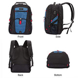 Travel Laptop Backpack Waterproof Anti Theft Backpack with Lock and USB Charging Port Large 17-17.3 Inch Computer Business Backpack for Men Women School College Backpack Blue