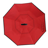 Amago Inverted Umbrella - Reverse Double Layer Long Umbrella, C-Shape Handle & Self-Stand To