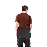 S-Zone Vintage Canvas Messenger Bag School Shoulder Bag For 13.3-15Inch Laptop Business Briefcase