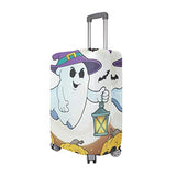 Luggage Cover Suitcase Ghost With Hat And Lantern Luggage Cover Travel Case Bag Protector for Kid