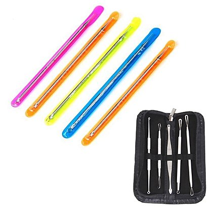 Yosoo Blackheads Whiteheads Remover Extractor Facial Stainless Eye Hole Steel Blackhead Blemish