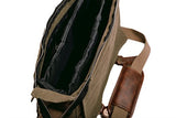BroBag Mens Padded Canvas Messener Bag for Tablets and Laptops up to 14 inch