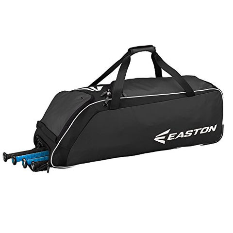 Easton E510W Bat & Equipment Wheeled Bag | Baseball Softball | 2019 | Black | 4 Bat Compartment |