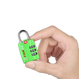 Forge TSA travel luggage Locks 4 Pack Open Alert Indicator,Zinc Alloy Body, Easy Read Dials, black,