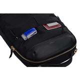 Targus Newport Backpack Sleek Professional Travel Laptop Bag, Water-Repellent Nylon, Premium Metallic Hardware, Wireless Charging Pocket, Protective Sleeve for 15-Inch Laptop, Black (TSB945BT)