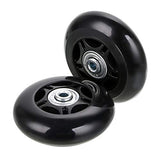 OwnMy 70mm x 24mm Luggage Suitcase Replacement Wheels, Rubber Swivel Caster Wheels Bearings Repair Kits, A Set of 2