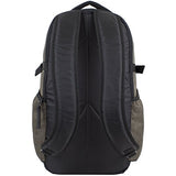 Fuel Athleisure Sleek Backpack with Ergonomic Padded Support System, Dark Brown Chambray/Blaze