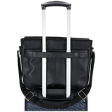 Ben Sherman Leather Single Compartment 15" Laptop Messenger Bag (RFID), Black