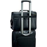 Kenneth Cole® Manhattan Leather 15.6" Laptop Computer Messenger- Black