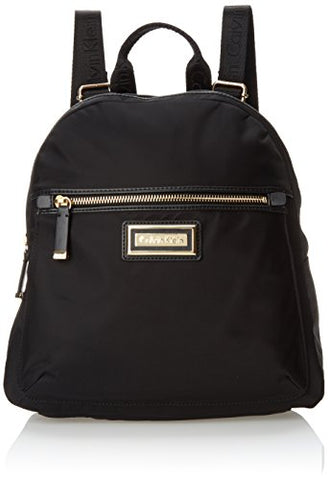 Calvin Klein 4 Ap Nylon Backpack, Black/Gold, One Size