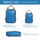 BAGAIL 6 Set Ultralight Packing Cubes Expandable Travel Packing Organizers Blue(2M+2S+2Slim)