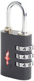 Safe Skies 3 Dial Tsa-Recognized Lock With Luggage Tag, Midnight Black, One Size