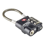 Lewis N Clark Travelsentry Indicator Heavy-Duty 3-Dial, Black