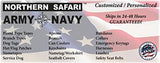 Northern Safari Custom Name Tape Material Luggage and Crate Tags Over 50 Fabrics! Made in The USA, American Camo, 6" Text ONLY