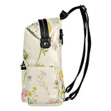 Colourlife Elegant Floral Pattern Stylish Casual Shoulder Backpacks Laptop School Bags Travel