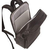 eBags Slim Colombian Leather Laptop Backpack (Black)