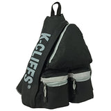 Reflective Sling Backpack Bright Color Body Bag Messenger Bag Daypack School Student Bookbag With Safety Reflective Stripe- Black