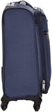 AmazonBasics Softside Spinner Luggage - 21-inch, Carry-on/Cabin Size, Navy Blue