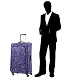 Atlantic Ultra Lite 4 | 21 And 28-Inch Expandable Spinners, Travel Pillow (Lulu Navy)