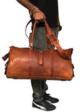 Leather Travel Duffle Bag Gym Overnight Weekend Luggage Carry on Airplane Underseat Bag