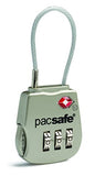 Pacsafe Prosafe 800 Tsa Accepted 3-Dial Cable Lock, Silver
