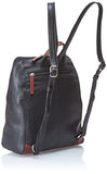 Derek Alexander Backpack Sling With Large Front Open, Black/Brandy, One Size