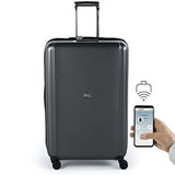 Delsey Pluggage 28" Hardside Spinner Upright Checked Luggage (Black)